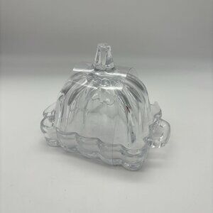 Brother Sister Design Studio Fall Tableware Pumpkin Shaped Glass Butter Dish NEW